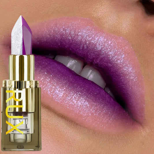 1PC Purple Glitter Two-tone Lipstick Red Rose Moisturizing Lipsticks Cosmetics Easy to Use Lip Tint Makeup Lip Beauty Long Lasti