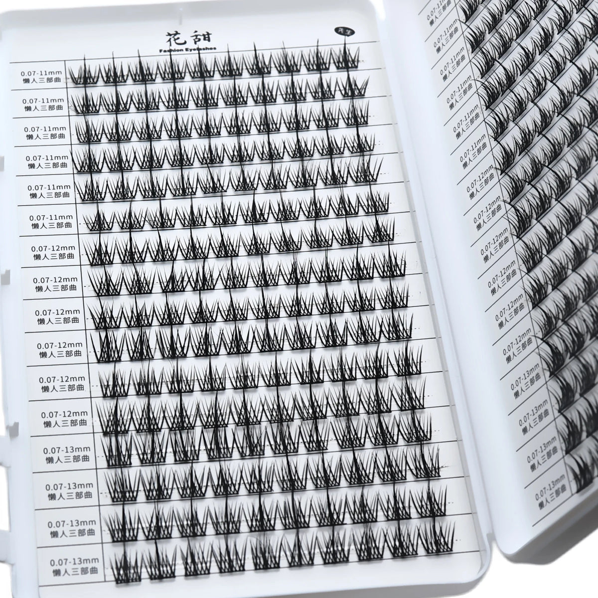 Lazy Trilogy Lash Book Mixed Length 7-13mm Lash Clusters D Curl Individual Cluster Lashes DIY Eyelash Extensions Large Capacity