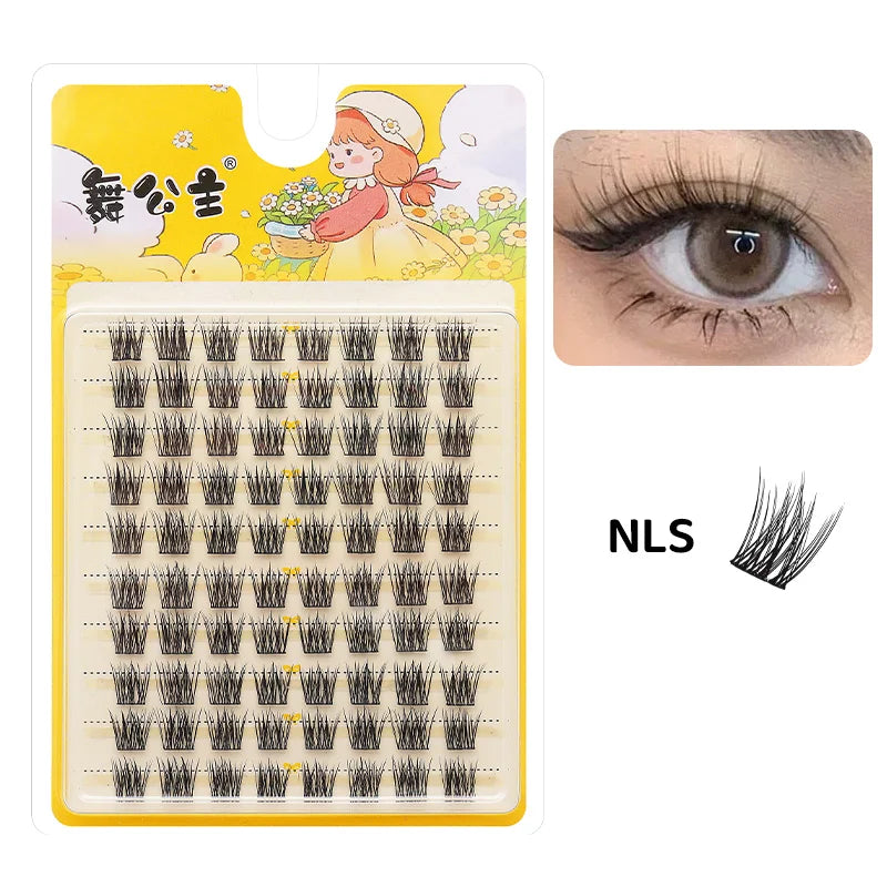 DINGSEN 10 rows Individual Eyelashes Wholesale 10-12mm Cluster Lashes Natural Anime False Kake Eyelashes Extension Makeup