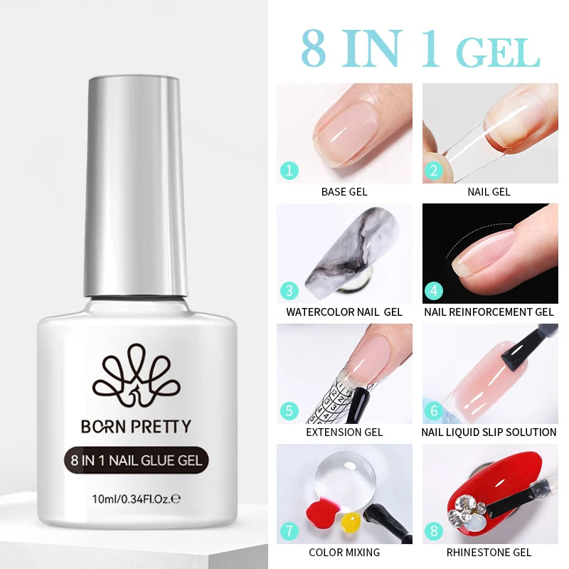 BORN PRETTY 10ml Jelly Nude Gel Nail Polish 50 Colors Semi Transparent Nail Art Nail Supplies Soak off UV LED Nails Gel Varnish