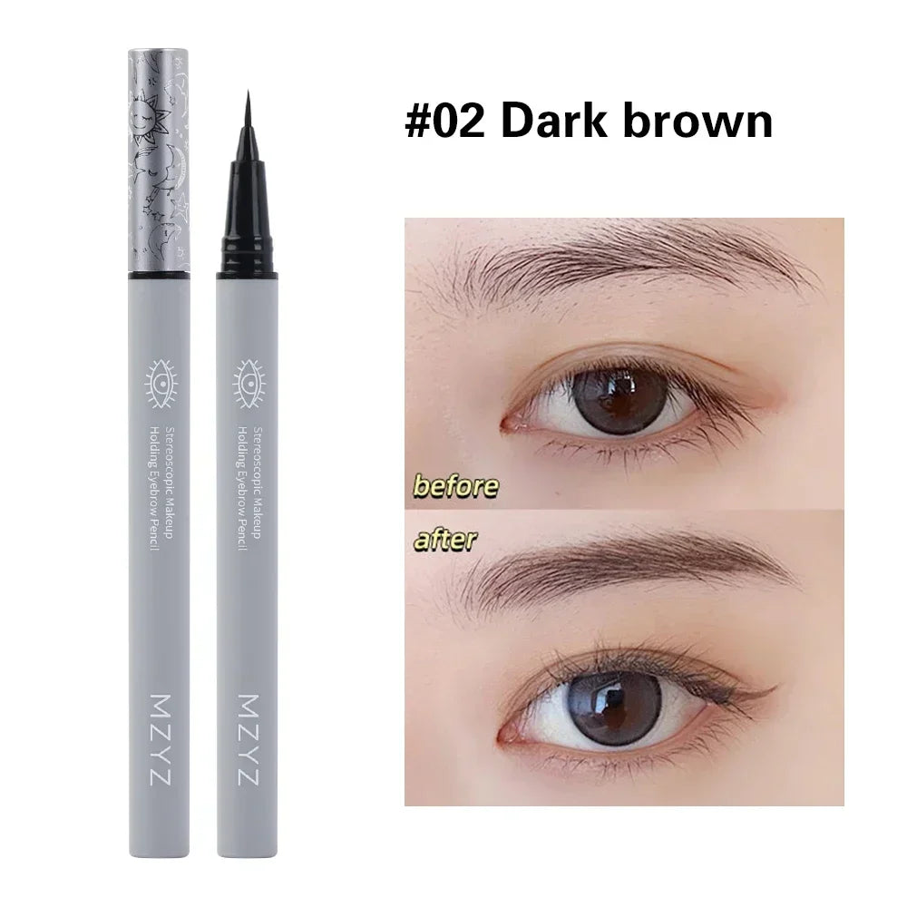 Multi-purpose Liquid Eyebrow Eyeline Pencil Waterproof Easy To Color Ultra Fine Eyeliner Lying Silkworm Pen Eyes Makeup Cosmetic
