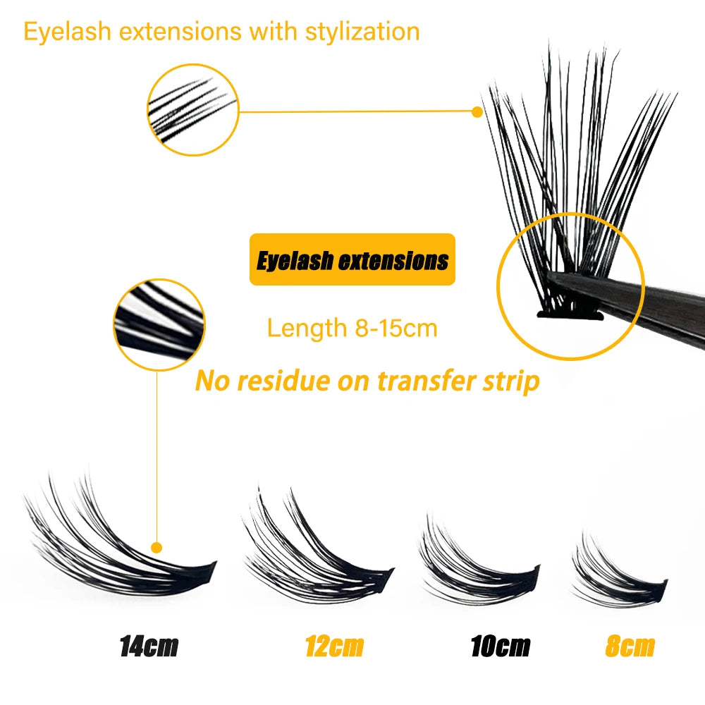 40D/30D/20D Mink Eyelashes 1 Box/60 Bundles Natural Eyelash Extension 3D Russia Individual Eyelash Cluster Makeup Tools Lashes