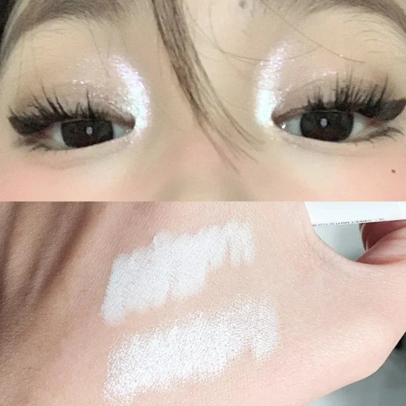 Shimmering Highlight Stick Pearlescent Matte Eyeshadow Stick Glitter White Eyeliner Lying Silkworm Pen Silver Highlighter Pen