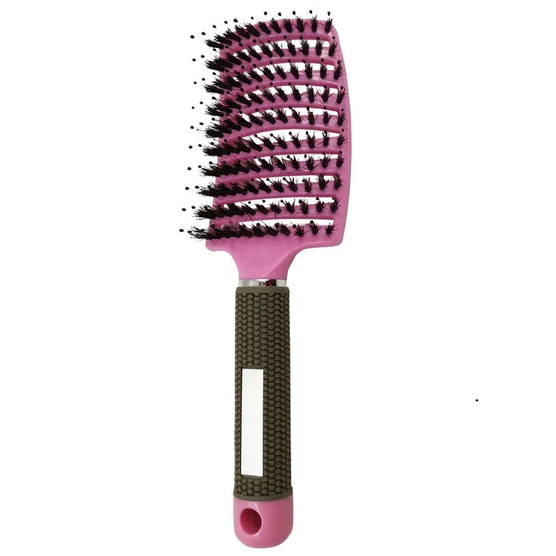Hair Brush Detangling Hairbrush Bristle&Nylon Women's Wet Curly Hair Scalp Massage Comb Salon Hairdressing Styling Tools