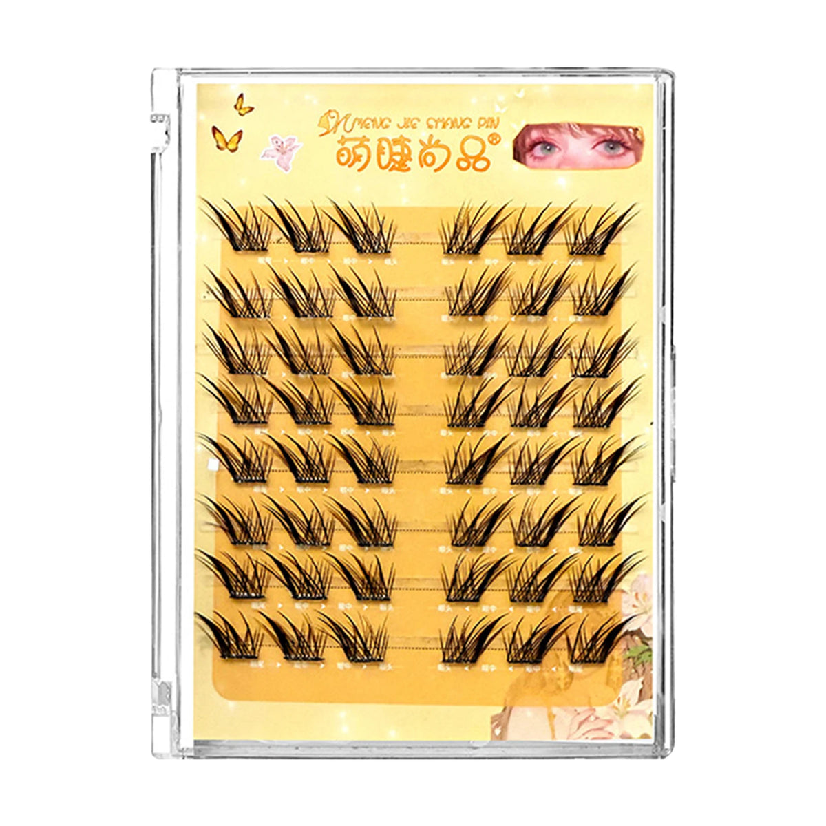 3/6/10 Rows Natural Charming Lashes Y2k Segmented Foxes Eyelash Extension Fluffy Single Clusters False Eyelashes Makeup Tools
