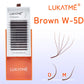 LUKATME Brown 5D M Curl Fox Eyelash Extensions 7-14mm Premium Soft Volume 5D Lashes Foxy Eye Brown False Mink 5D W Eyelashes