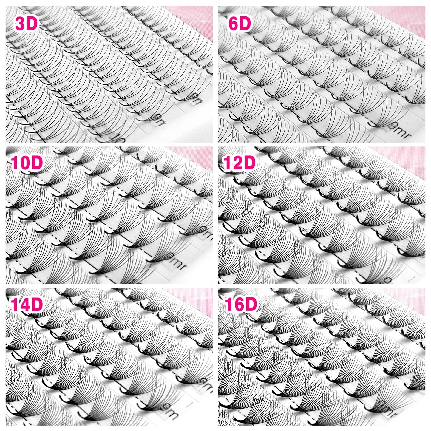 CoMango Wispy Pointy Base Premade Russian Volume Fans 3D 6D 10D 12D 14D 16D Lashes Extension 300 Fans False Mink Eyelashes