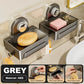 Bathroom Soap Holder Free-Punching Wall Mounted Soap Sponge Holder Organizer Double drainage Soap Dish Bathroom accessories
