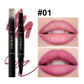 2 In 1 Matte Lipstick Pencil Double Head Lip Liner Pen Red Nude Long Lasting Waterproof Lady Charming Lip Pencil Makeup Tools