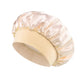 1pcs Soft Silk Satin Lined Bonnet Large Satin Hair Bonnet Household Sleep Shower Cap Hair Wrap Cover for Long Hair Salon Tool