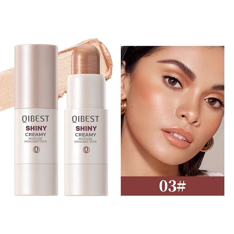 1PC highlighter,naturally shiny and glossy, smooth and easy to apply,non greasy and non smudging,creating a perfect makeup look