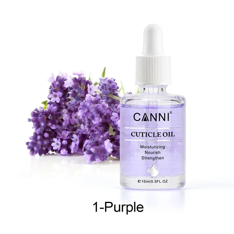CANNI New 15ml Cuticle Oil 6 Flavor Nail Nourish Care Pure Natural Manicure Cuticle Deep Moisturize Oil Salon Cuticle Softener