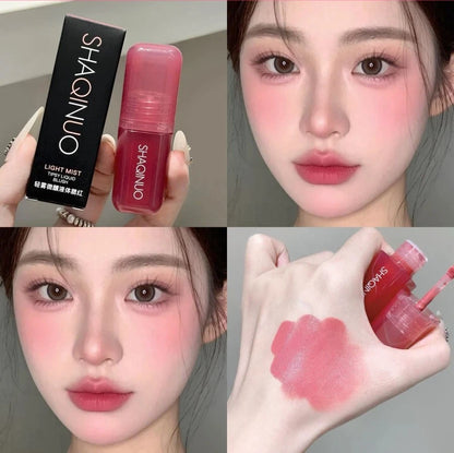 Monochrome Liquid Blusher Waterproof Moisturizing Highlight Beauty Purple Lip Cheek Dual-use Matte Natural Rouge Face Makeup