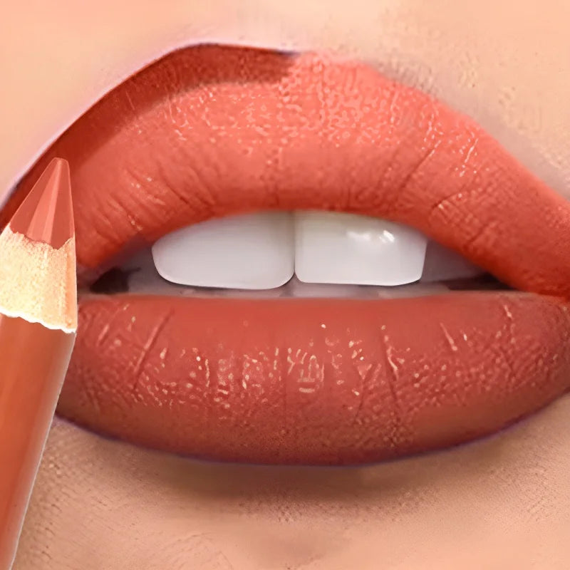 Dark Brown Waterproof Lip Liner Matte Long Lasting Makeup Pens 28 Colors Non-stick Cup Lipstick Pencil Women Party Lip Cosmetic