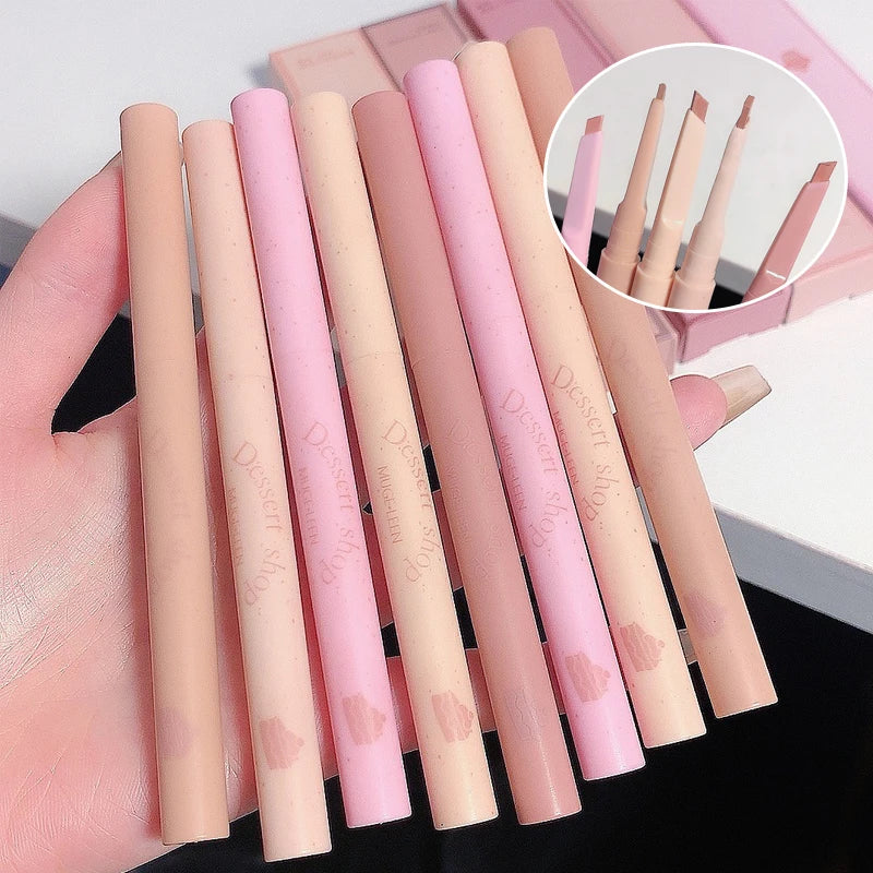 MUGE LEEN Dessert Lip Liner automatically swivel waterproof, long-laswet n wild Perfect Pout Gel Lip Liner | Comes Naturally