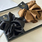 Satin Silk Like Hair Scrunchies Black Big Hair Ties For Girl Scrunchie Solid Color Hair Accessories Scrunch Headbands For Women