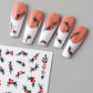 2pcs Christmas Holly Nail Art Stickers Xmas Flower Leaf Designs Jolly New Year Winter Adhesive Decals Sliders Decoration
