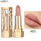 12 Color Gold Tube Lipstick Matte Pearlescent Glitter Shiny Velvet Lipsticks Red Brown Waterproof Lasting Solid Lip Gloss Makeup