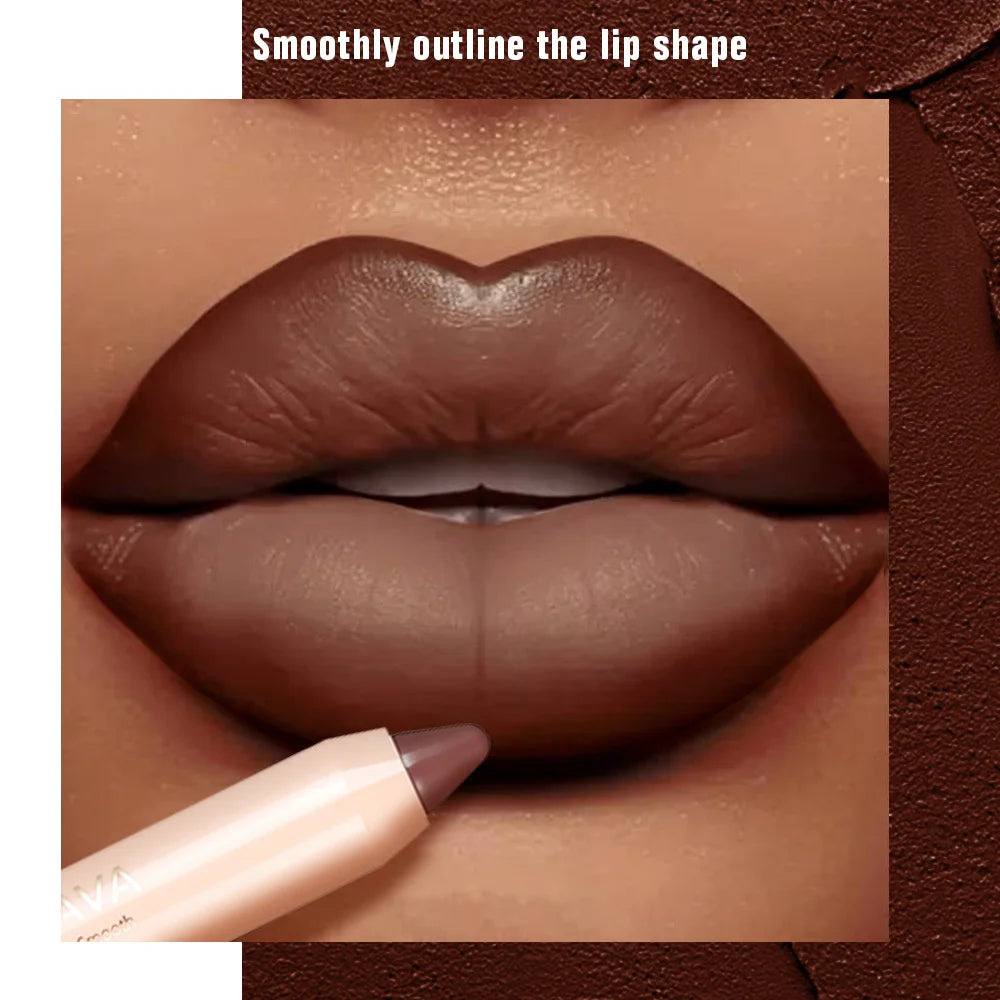 Lipstick & Lip Liner Pencil 2-in-1, Ultra Matte Lip Makeup, Smooth Glide, Buildable Color, Travel Friendly Lip Crayon