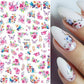1pcs Sakura Flower 3D Nail Stickers White Cherry Blossom Nail Art Decals Spring Summer Adhesive Slider Decor Wedding Manicure
