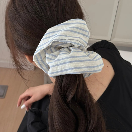 Large Big Hair Band Ties Accessories for Women Girl Rubber Korean Elastic Scrunchies Vintage Fascinators Elegant Leading Fashion
