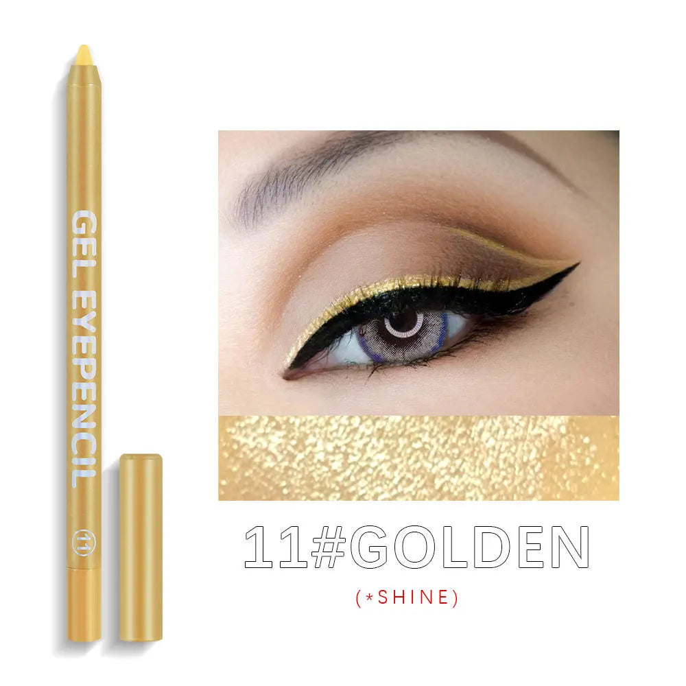 12 Colors Long-lasting Eye Liner Pencil Waterproof Pigment Eyeliner Pen Women Cosmetics Gel Eye Shadow Pencil Makeup Tools