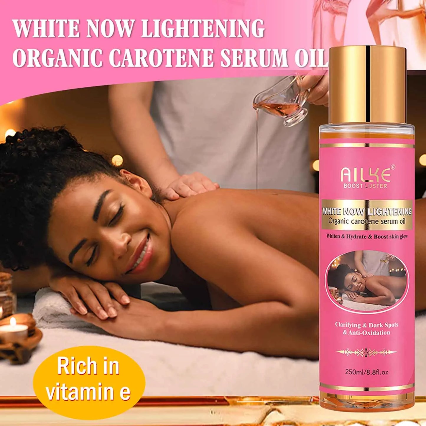 AILKE Women Skin Glowing Body Lotion, Moisturizing, Brightening, Nourishing, Smoothing Skin Cream, With AHA, Niacinamide