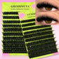 GROINNEYA Lashes Clusters 8-16mm Fluffy Volume Clusters Lashes 80D Faux Mink Eyelashes Cluster Natural Thick False Eyelashes