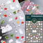 Lovely Cat Bunny Bowknot Poker Crown Lock Key Easter Eggs Love Cute Rabbit Mushroom Chick Flower Dog DIY Nail Art Stickers Decal