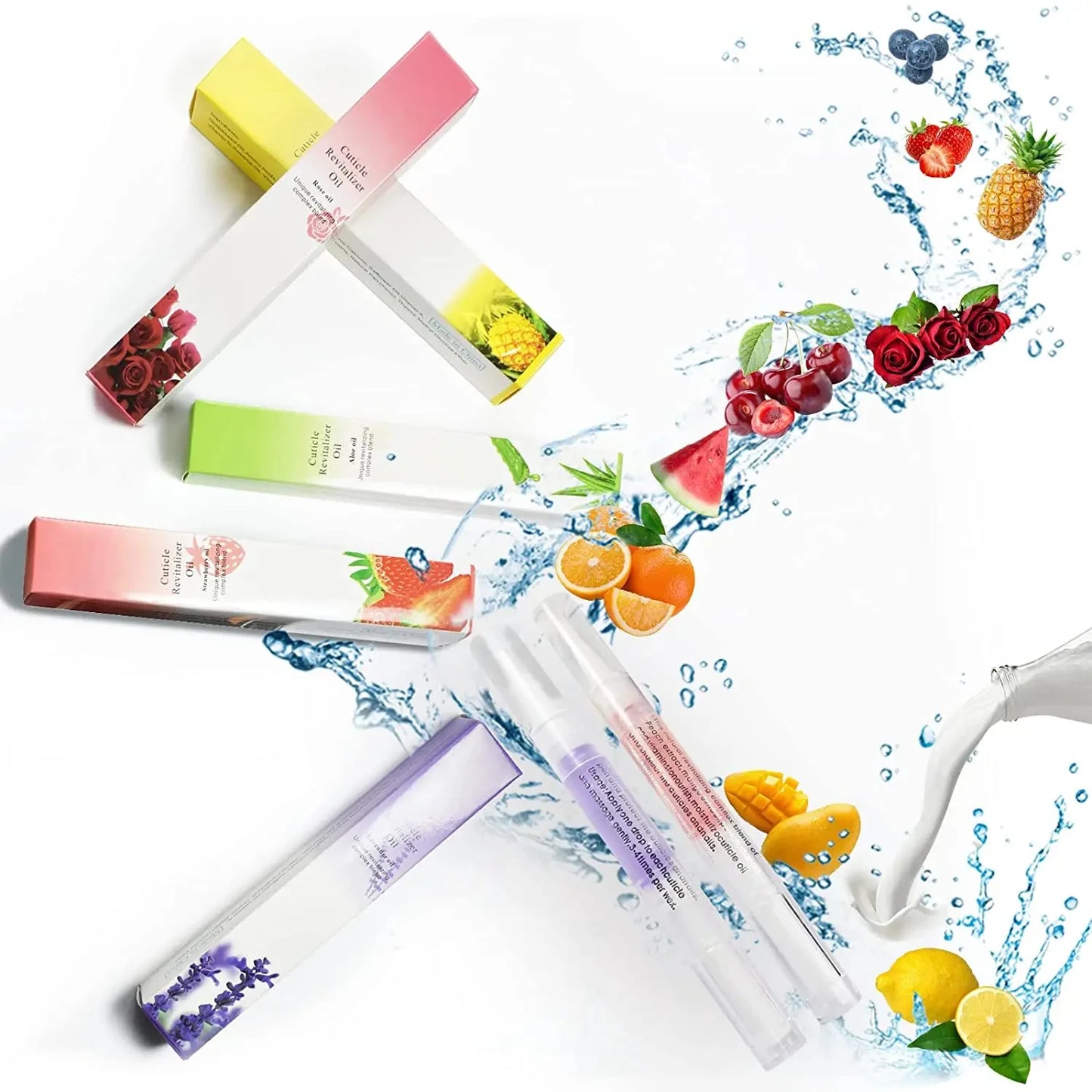 40pcs Cuticle Oil Nail Care Nutrition Oil Pen Nails Repair Hand Cuticle Manicure Treatment Nail Care Product Set