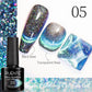 PUENTE 7.5ML Golden Gems Cat Magnetic Gel Nail Polish Pink Brown Blue Colors Golden Glitter Cat Eye Soak Off UV Nail Art Varnish