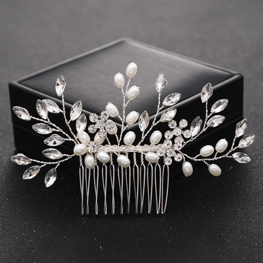 Wedding Comb Head Jewelry Bride Hair Clips Headpiece Crystal Women Tiaras Bridal Hair Accessories Women Hair Ornaments SL