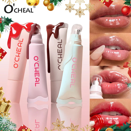 O'Cheal Liquid Lip Balm Moisturizing Hydrating Tinted Lip Oil Glass Lip Mirror Gloss Water Gloss Lip Glaze Anti-Cracking Lip Wrinkle Improvement Transparent Lip Gloss Multi-Color Options Fall/Winter Essential Item