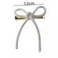Elegant Vintage Bowknot Clips Crystal Rhinestone Hair Clip Ribbon Accessories Women