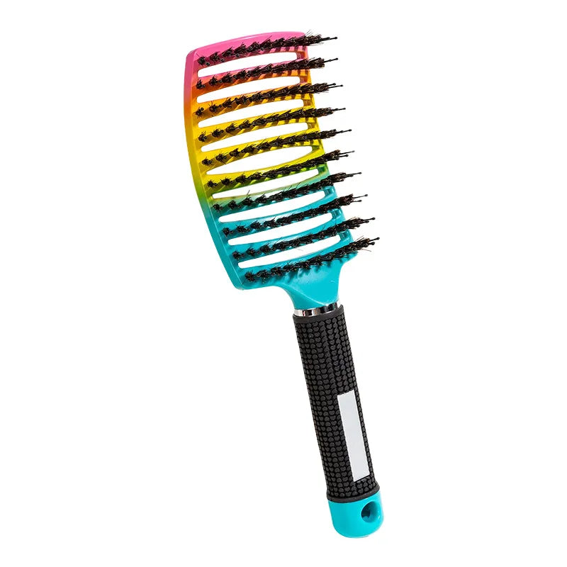 Hair Brush Detangling Hairbrush Bristle&Nylon Women's Wet Curly Hair Scalp Massage Comb Salon Hairdressing Styling Tools
