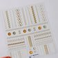 1pcs White 5D Pearl Lace Wave Lines Nail Art Stickers Elegant Exquisite Nail Decoration Decals DIY Self Adhesive Transfer Slider