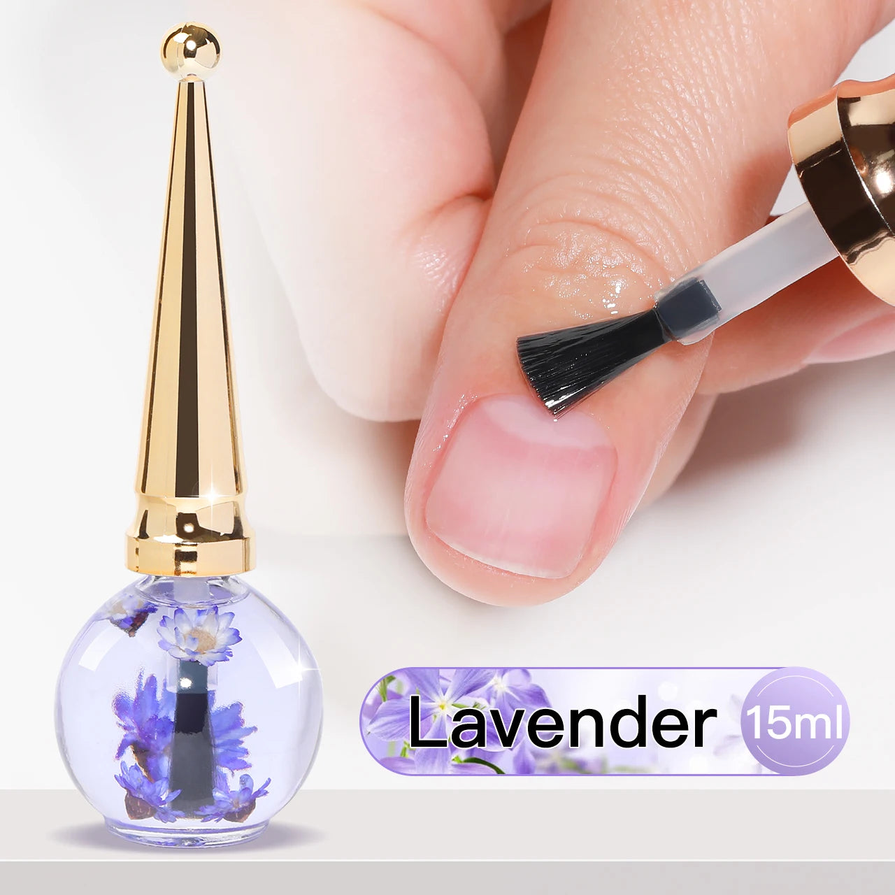 IDOL COLOR 15ml Cuticle Oil Nail Care Cuticle Vitamins Organic Nails Natural Oil Scented Cuticle Oil with Real Flowers