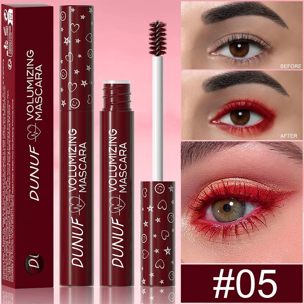 Colorful Eyelash Mascara 5D Silk Fiber Volume Curling Lengthening EyeLashes Extension Purple Blue White Waterproof Eye Makeup