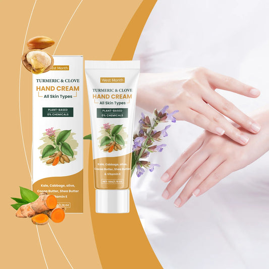 Turmeric & Clove Hand Cream, Moisturizing & Nourishing Hand Care, Hydrating Treatment for Dry Hands