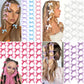 RAINBOW BOWS 10Pcs Kids Sweet Solid Color Mini Bows Hair Clip Baby Girls Ballet Style Ribbon Braided Hair Accessories Wholesale