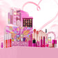 POPFEEL Pink Makeup Set - All-in-One Eyeshadow, Foundation, and Lipstick Kit for Holiday Celebrations and Christmas Gift Giving.