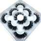AMSDCN 5 Pairs 3d Mink Dramatic Volume Lashes Bulk Faux Thick Long Wispy Natural Mink Lashes Pack Short Wholesales Natural False