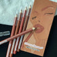 6pcs Lip Liner Pen 6 Colors Waterproof And Sweat-proof Not Easy To Fade Non-stick Cup Nude Lipstick Pencil SET