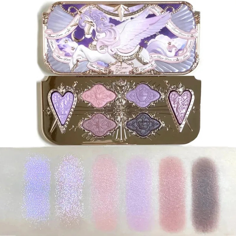 Flower Knows Makeup Swan Ballet Eyeshadow Palette Natural Nude Matte Shimmer Strawberry Cupid Glitter Pigment Eye Shadow Pallete
