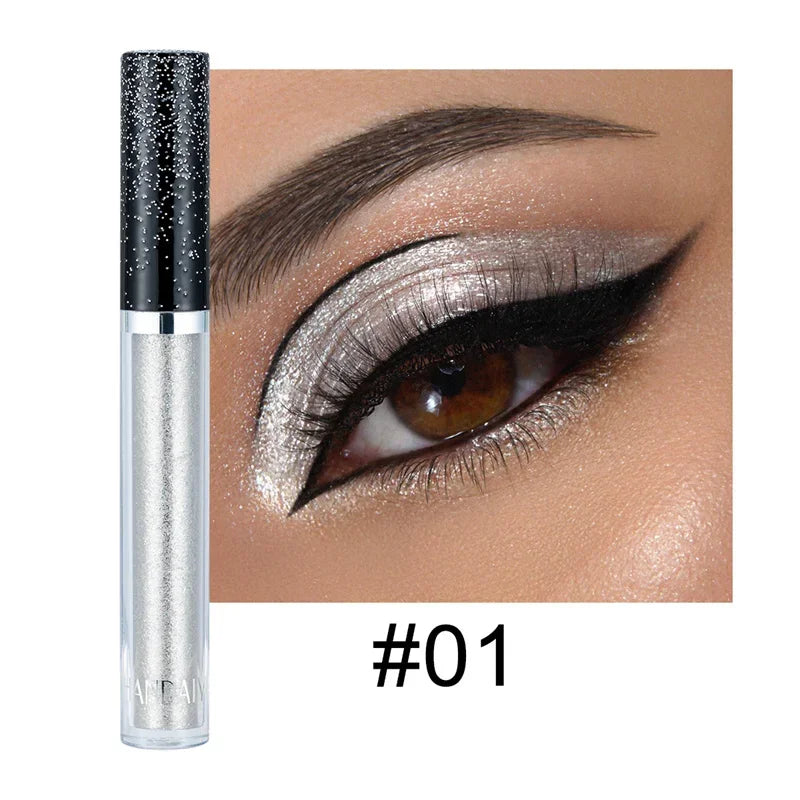12pc/set Liquid Eyeshadow Metallic Diamond Shiny Eyeliner Pen Giltter Eyeshadow Palette Lasting Shimmer Brighten Makeup Cosmetic