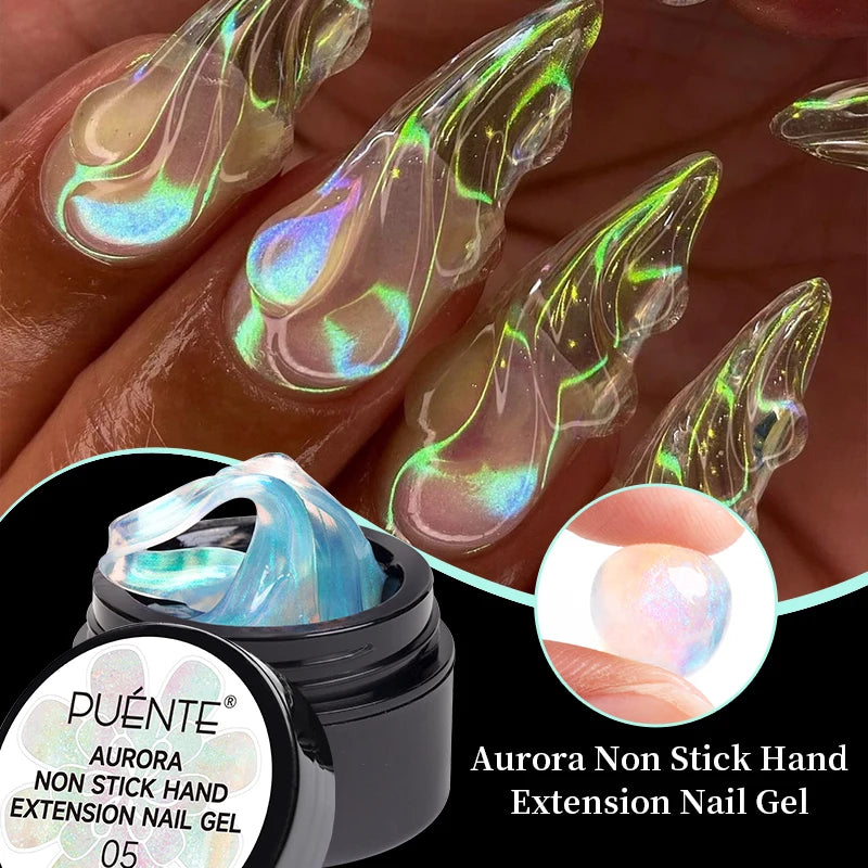 PUENTE 7.5ML Golden Gems Cat Magnetic Gel Nail Polish Pink Brown Blue Colors Golden Glitter Cat Eye Soak Off UV Nail Art Varnish