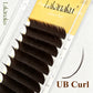 LAKANAKU UB UC UJ Curl Camellia Lashes with Adhesive Eyelash Extensions Russian Volume Fans Fluffy Lashes Premade Fan Lashes