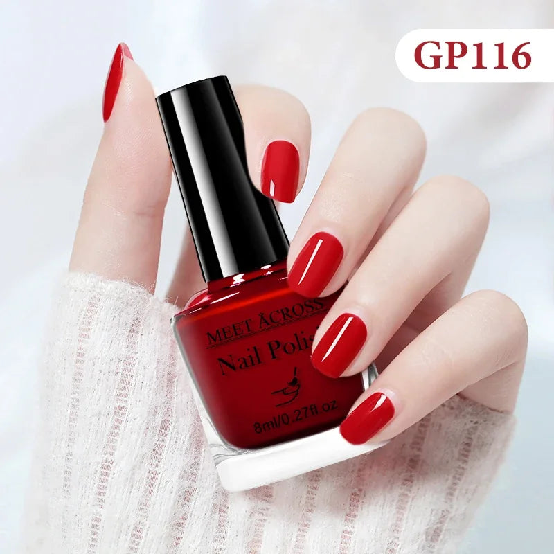 8ml Water-Based Nail Polish 48 Colors Long Lasting Quick Drying No Need of Lamp to Cure Nail Supplies Vernis for Nails Manicure
