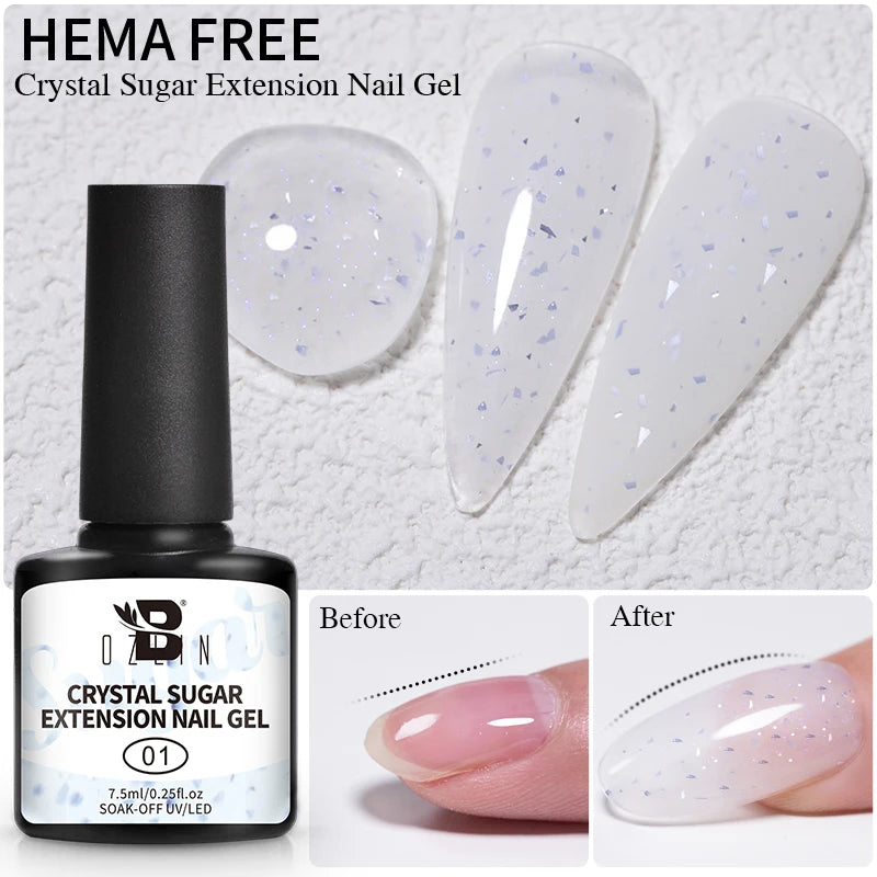 AWStorG 15ml 8 In 1 Reinforcement Gel Nail Gel Multifunctional Clear Gel Nail Polish Nail Strengthener Gel Nail Extension Hard