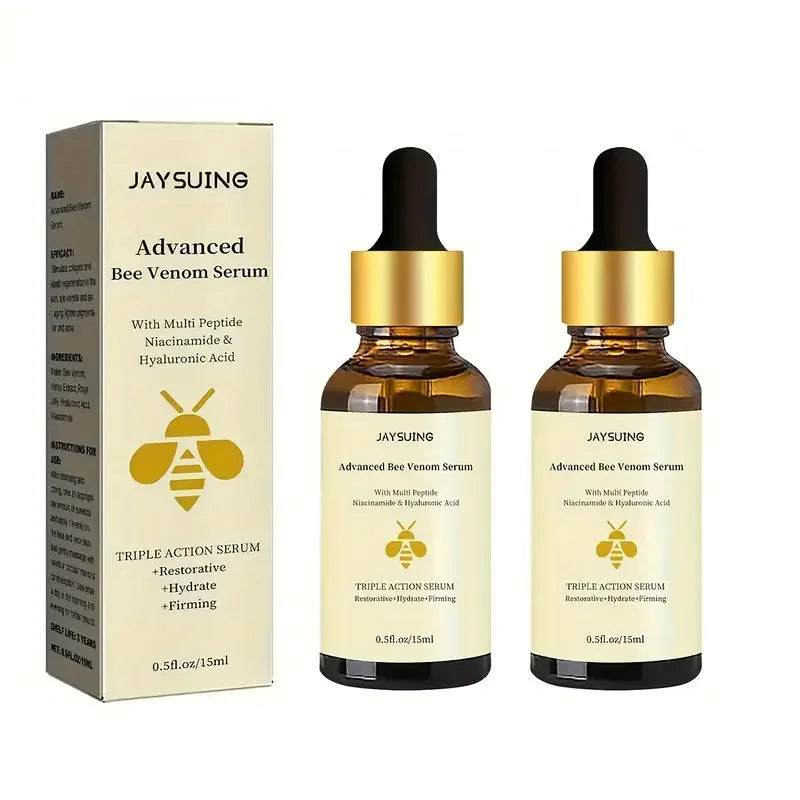 1/2/3pcs Advanced Bee Venom Serum Moisturizing Anti Aging Reduce Fine Line Damaged Skin Repair Facial Cream Nourishing Skin Care